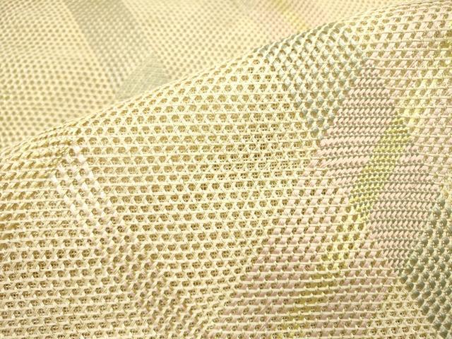 平和屋着物*夏物 全通柄袋帯 菱 金糸 正絹 逸品 DAAY2991op