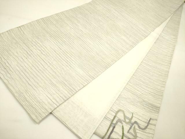 平和屋着物*夏物 太鼓柄袋帯 すくい織 草花 正絹 逸品 DAAY2992op