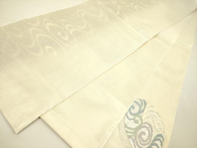 平和屋着物*夏物 太鼓柄袋帯 流水文 銀糸 正絹 逸品 DAAY2997op