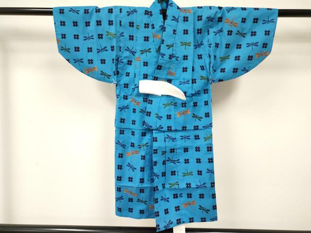 平和屋着物*夏物 浴衣 男の子 子供 蜻蛉 トンボ 綿 逸品 未使用 DAAY3112ma
