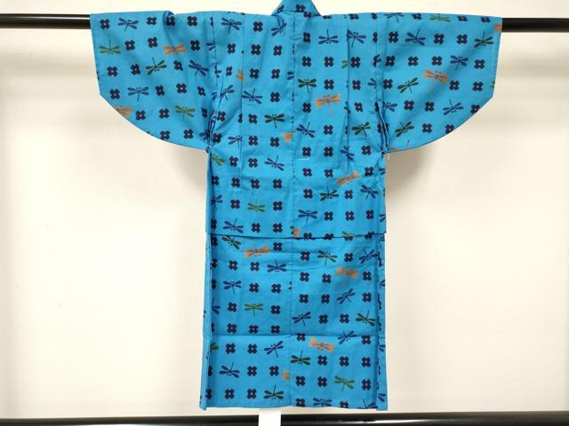 平和屋着物*夏物 浴衣 男の子 子供 蜻蛉 トンボ 綿 逸品 未使用 DAAY3112ma