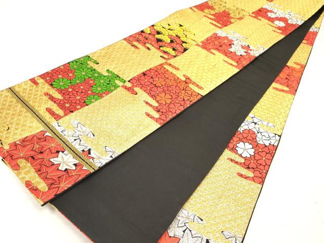 平和屋着物∵子供 女の子 全通柄袋帯 エ霞楓菊松文 金銀糸 逸品 DAAY3511ma