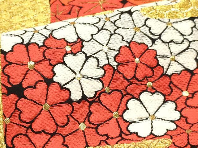 平和屋着物∵子供 女の子 全通柄袋帯 エ霞楓菊松文 金銀糸 逸品 DAAY3511ma