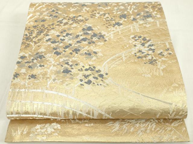 平和屋着物◎六通柄袋帯 京名勝 大徳寺 金糸 正絹 逸品 DAAY3611cd