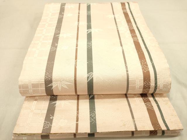 平和屋着物◎両面 六通柄袋帯 唐織 花蝶丸文 金銀糸 正絹 逸品 DAAY4057jm