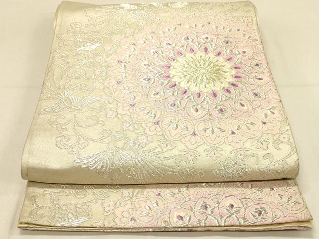 平和屋着物◎六通柄袋帯 正倉院鳳凰花文 金銀糸 正絹 逸品 DAAY4230jm