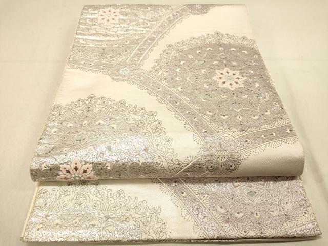 平和屋着物◎六通柄袋帯 春秋栄華紋 プラチナ二重箔 正絹 逸品 DAAY4232jm