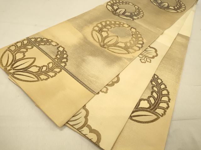 平和屋着物◎両面 六通柄袋帯 唐織 藤文 桐文 正絹 逸品 DAAY4393jm