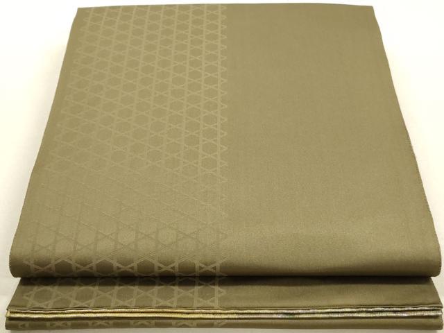 平和屋着物◎六通柄袋帯 霞文 引箔 正絹 逸品 DAAY4912qa