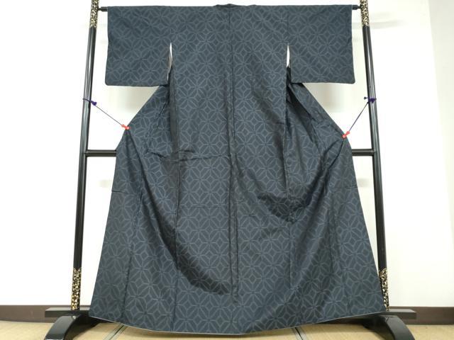 平和屋着物●本場大島紬 幾何学文様 正絹 逸品 DAAY5004ud