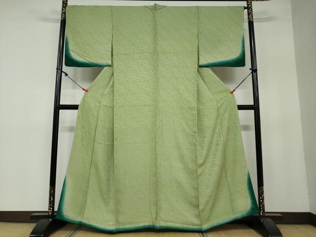平和屋着物●訪問着 草花地紋 暈し染め 正絹 逸品 DAAY5137ud