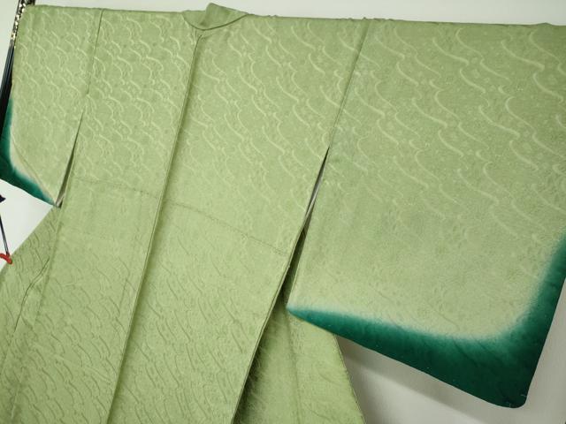 平和屋着物●訪問着 草花地紋 暈し染め 正絹 逸品 DAAY5137ud