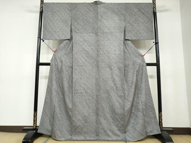 平和屋着物●上質な小紋 総絞り 抽象文様 金糸 正絹 逸品 DAAY5158ud
