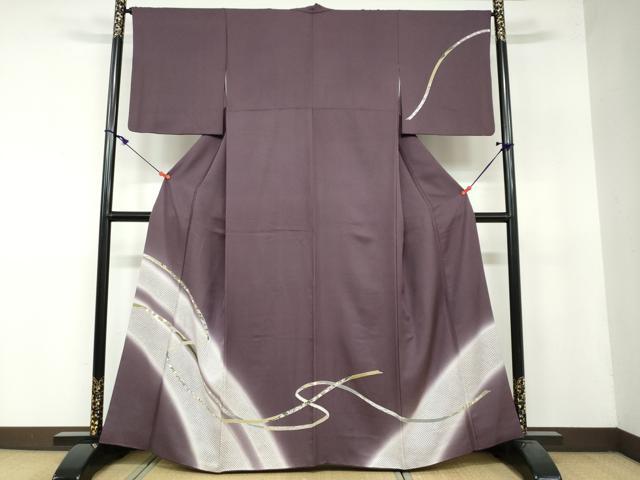 平和屋着物●訪問着 熨斗草花文 暈し染め 正絹 逸品 DAAY5169ud