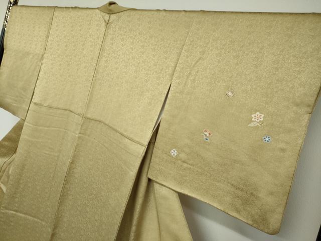 平和屋着物●訪問着 駒刺繍 抽象草花文 暈し染め 金彩 正絹 逸品 DAAY5174ud