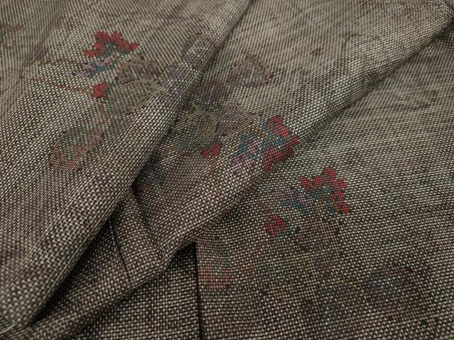 平和屋着物●本場大島紬 9マルキ 蔦の葉文 正絹 逸品 未使用 DAAY5220ud