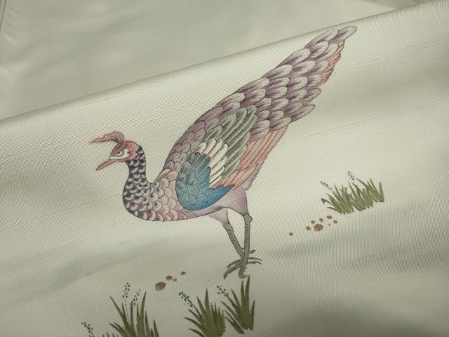 平和屋着物●京の名門・菱屋六右ェ門 紬 色留訪問着 孔雀文 正絹 逸品 DAAY5272ud