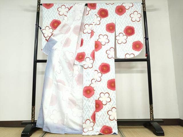 平和屋着物●小振袖 二尺袖 舞花文 洗える着物 逸品 新品 DAAY5323ud