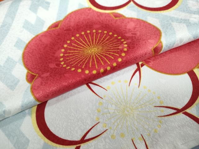 平和屋着物●小振袖 二尺袖 舞花文 洗える着物 逸品 新品 DAAY5323ud