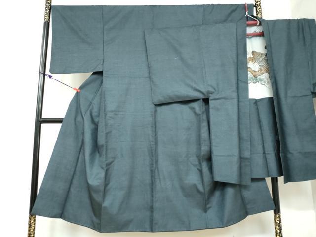 平和屋着物●男性 本場大島紬 アンサンブル 長羽織 100亀甲 総詰め 正絹 逸品 DAAY5381ud