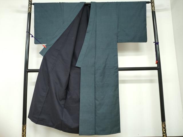 平和屋着物●男性 本場大島紬 アンサンブル 長羽織 100亀甲 総詰め 正絹 逸品 DAAY5381ud