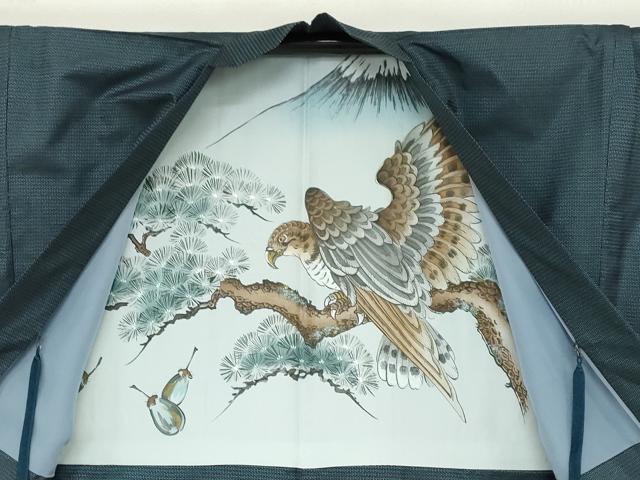 平和屋着物●男性 本場大島紬 アンサンブル 長羽織 100亀甲 総詰め 正絹 逸品 DAAY5381ud