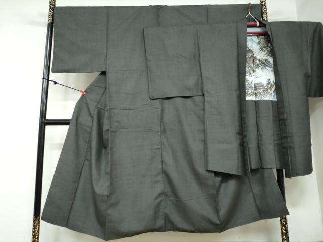 平和屋着物●男性 紬 アンサンブル 100亀甲 正絹 逸品 DAAY5449ud