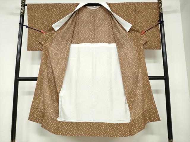 平和屋着物●長襦袢 無双仕立て 色ほのか 成物 唐辛子 反端付き 正絹 逸品 DAAY5462ud