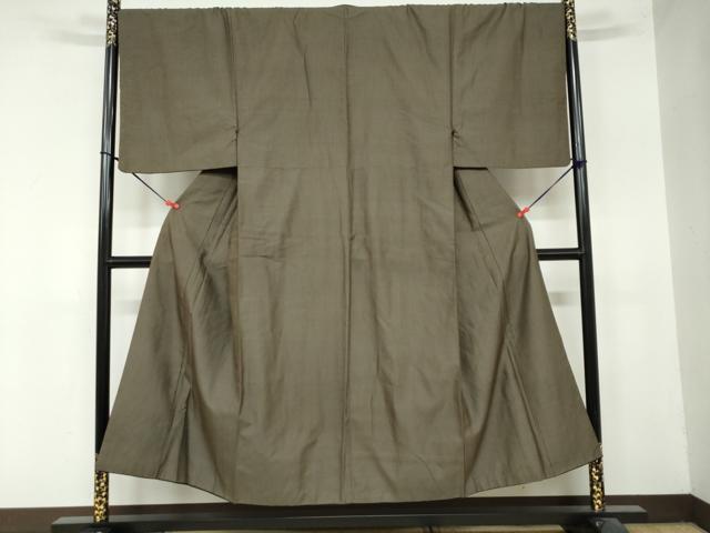 平和屋着物●男性 紬 アンサンブル 長羽織 100亀甲 総詰め 正絹 逸品 DABF1210ud