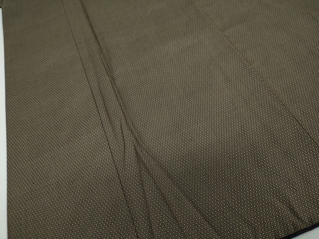 平和屋着物●男性 紬 アンサンブル 長羽織 100亀甲 総詰め 正絹 逸品 DABF1210ud