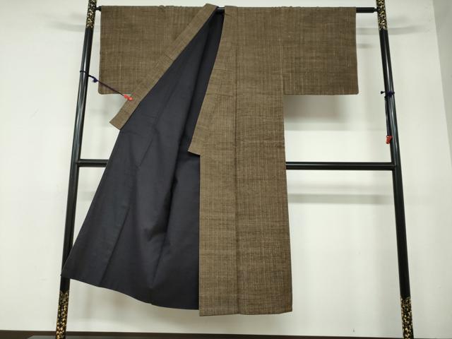 平和屋着物●男性 紬 霞文 正絹 逸品 DAAY5521ud