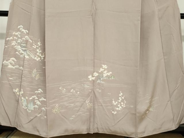 平和屋着物●訪問着 立波風景草花文 金彩 正絹 逸品 DAAY5555ud