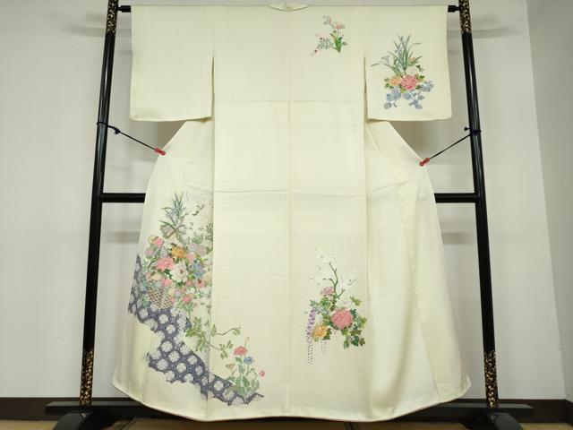 平和屋着物●訪問着 花籠文 金彩 正絹 逸品 DAAY5577ud