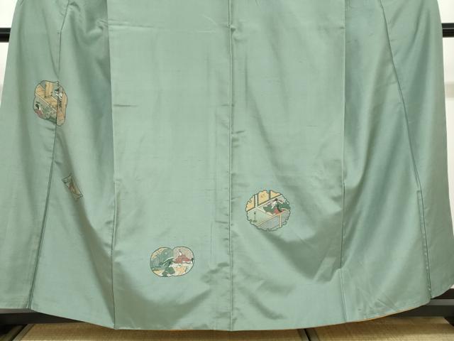 平和屋着物●京の名門・菱屋六右ェ門 紬 訪問着 平安人物文 正絹 逸品 DAAY5654ud