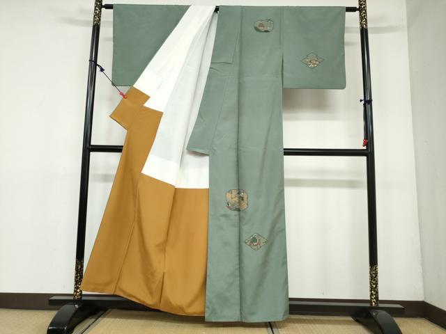 平和屋着物●京の名門・菱屋六右ェ門 紬 訪問着 平安人物文 正絹 逸品 DAAY5654ud