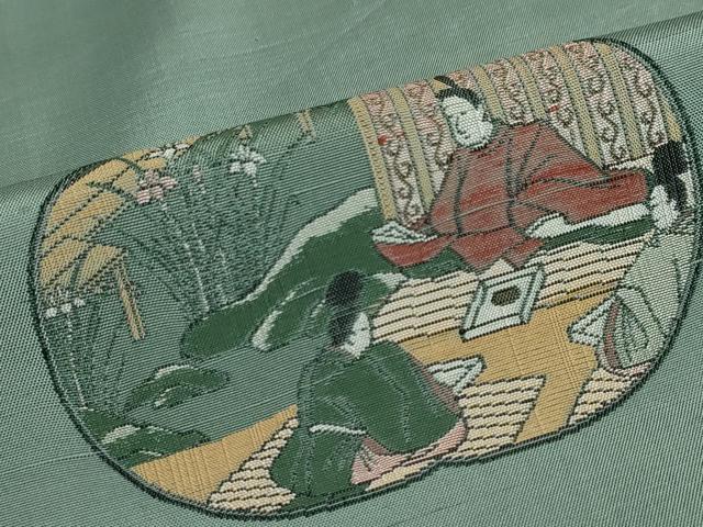 平和屋着物●京の名門・菱屋六右ェ門 紬 訪問着 平安人物文 正絹 逸品 DAAY5654ud