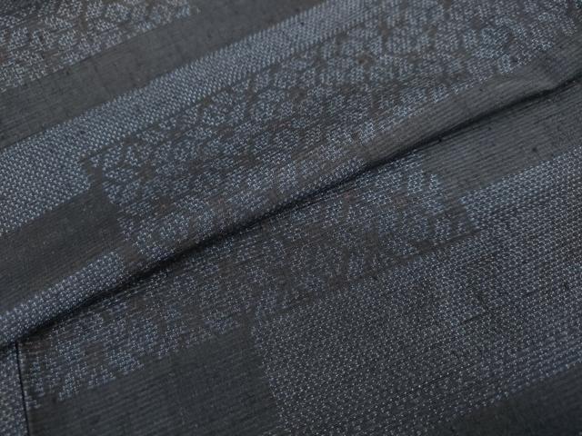 平和屋着物●結城紬 横段麻の葉文 正絹 逸品 DAAY5660ud