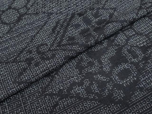 平和屋着物●結城紬 80亀甲 抽象文様 やまと誂製 正絹 逸品 DAAY5712ud