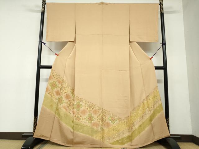 平和屋着物●豪華色留袖 寿光織 鏡裏洋花文 暈し染め 金糸 三越扱い 正絹 逸品 DAAY5737ud