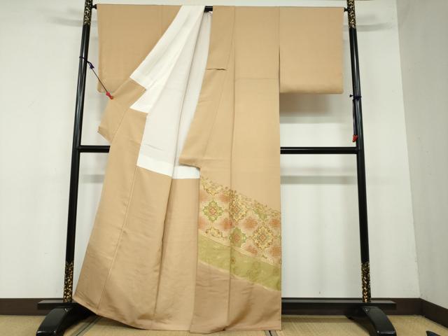 平和屋着物●豪華色留袖 寿光織 鏡裏洋花文 暈し染め 金糸 三越扱い 正絹 逸品 DAAY5737ud