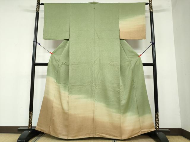 平和屋着物●江戸小紋 訪問着 鮫小紋柄 暈し染め 正絹 逸品 DAAY5756ud