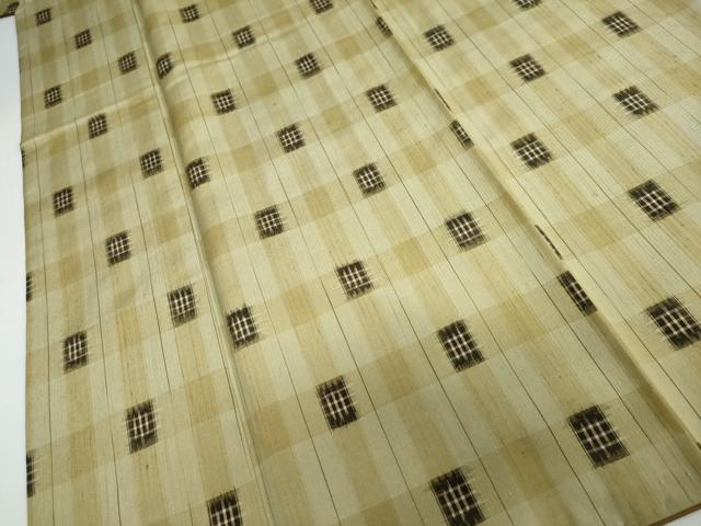 平和屋着物●上質な紬 絣文様 正絹 逸品 DAAY5803ud