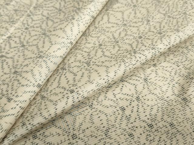 平和屋着物●上質な紬 麻の葉文様 正絹 逸品 DAAY5820ud