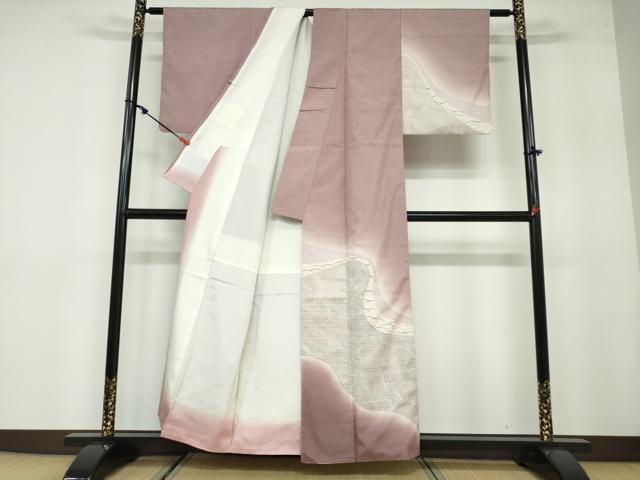 平和屋着物●訪問着 紬地 立波芝文 正絹 逸品 DAAY5892ud