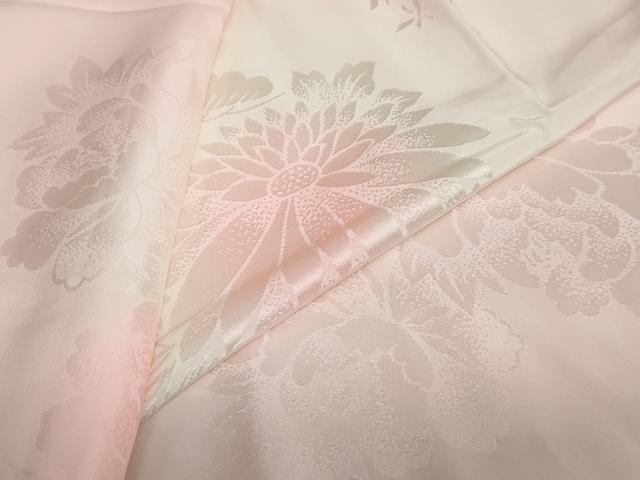 平和屋着物●振袖用長襦袢 袷 草花地紋 暈し染め 半衿刺繍 正絹 逸品 DAAY5903ud