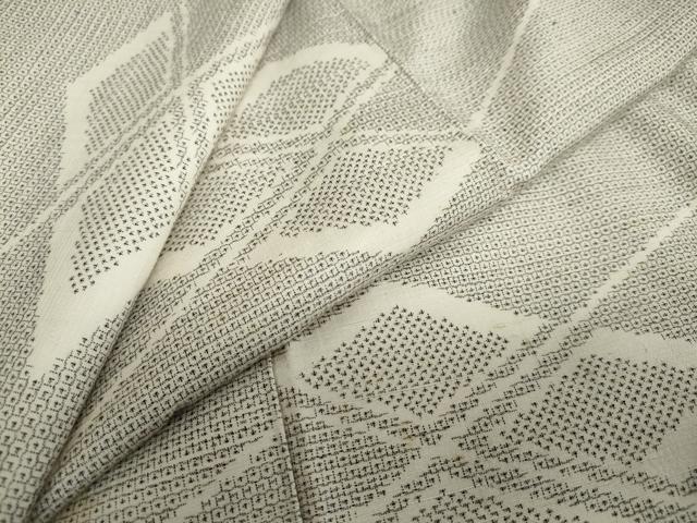 平和屋着物●結城紬 100亀甲 抽象文様 正絹 逸品 DAAY5908ud