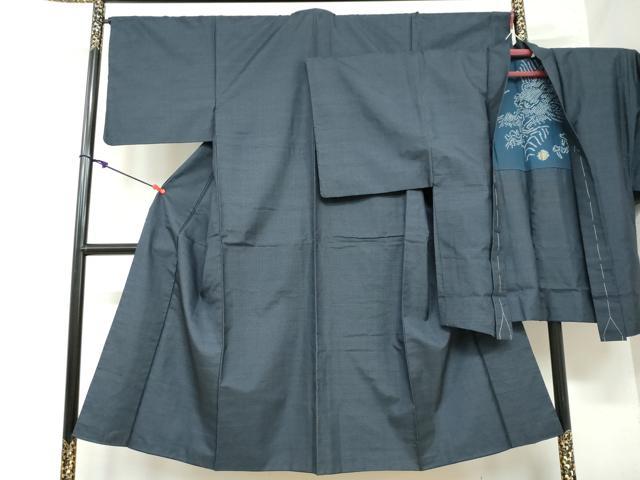 平和屋着物●男性 本場大島紬 アンサンブル 格子文 正絹 逸品 DAAY5963ud