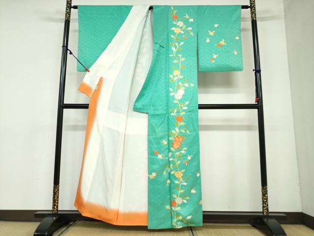 平和屋着物●訪問着 駒刺繍 枝花文 金彩 そごう百貨店扱い 正絹 逸品 DAAY5997ud