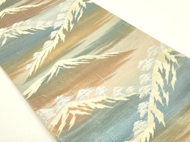 平和屋着物◎六通柄袋帯 重ね山松文 金銀糸 正絹 逸品 DAAY6100ea