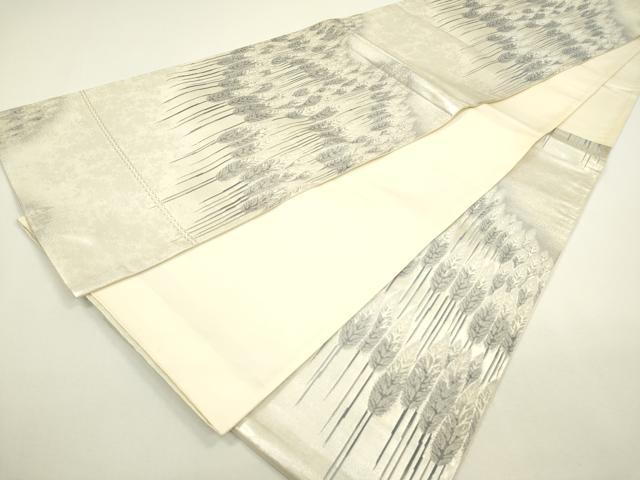 平和屋着物◎六通柄袋帯 樹林文 銀糸 正絹 逸品 DAAY6153ea